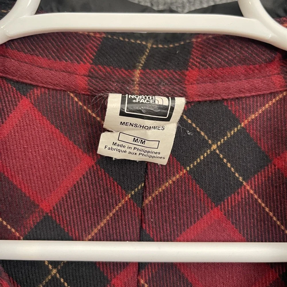 The North Face Quilted Jacket Mens Sz M Insulated Flannel Reversible Black